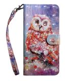 Peňaženkové 3D puzdro na LG Q60 - Coloured Owl