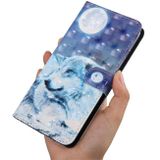 Peňaženkové 3D puzdro na LG Q60 - Wolf Under The Moon