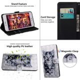 Peňaženkové 3D puzdro na LG Q60 - Cheshire Cat