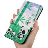 Peňaženkové 3D puzdro na LG Q60 - Eating Bamboo Panda