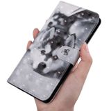 Peňaženkové puzdro 3D Painting Pattern na Samsung Galaxy A7(2018)-Husky