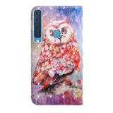 Peňaženkové 3D puzdro na Samsung Galaxy A9 (2018) - Color Owl