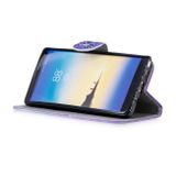 Peňaženkové puzdro3D Painting Pattern na Samsung Galaxy Note 9-Purple Flower
