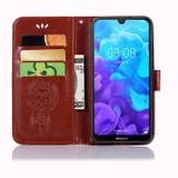 Peňaženkové kožené puzdro OWL na Huawei Y5 2019- Červená