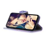 Peňaženkové 3D puzdro na Samsung Galaxy M20 -Purple Flower