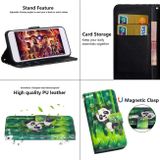 Peňaženkové 3D puzdro na LG Q60 - Bamboo Panda