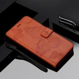 Peňaženkové puzdro Pressed Printing Butterfly Pattern na Huawei P Smart Z -Orange
