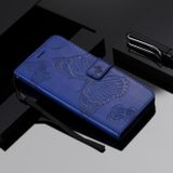 Peňaženkové puzdro Pressed Printing Butterfly Pattern na Huawei P Smart Z -modrá