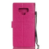 Peňaženkové puzdro Elephant Embossing na Samsung Galaxy Note 9-Rose Red