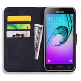 Peňaženkové kožené puzdro SUN na Samsung Galaxy J5 2016 – Čierna