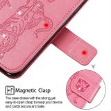 Peňaženkové kožené puzdro na Samsung Galaxy A80 - Ružový