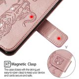 Peňaženkové kožené puzdro na Samsung Galaxy A10 - Ružovozlatý
