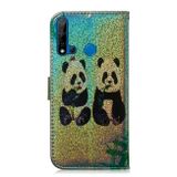 Peňaženkové kožené puzdro na Huawei P20 Lite (2019) - Two Pandas