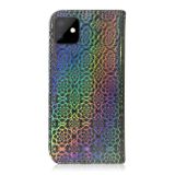 Peňaženkové púzdro Solid Color Colorful na iPhone 11- strieborná