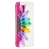 Peňaženkové kožené puzdro na Samsung Galaxy A42 5G - Sun Flower