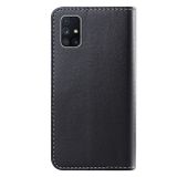 Peňaženkové kožené puzdro na Samsung Galaxy M51 - Čierna