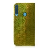Peňaženkové kožené puzdro na Samsung Galaxy A9 (2018) - Zlatý