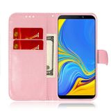 Peňaženkové kožené puzdro na Samsung Galaxy A9 (2018) - Ružový