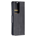 Peňaženkové kožené LAMBSKIN puzdro na Samsung Galaxy S21 Ultra 5G - Čierna