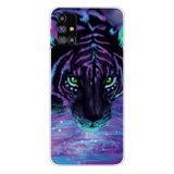 Gumený kryt na Samsung Galaxy M51 - Purple Tiger