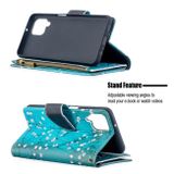 Peňaženkové kožené puzdro na Samsung Galaxy A12 - Plum Blossom