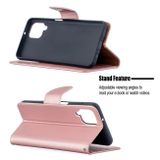 Peňaženkové kožené puzdro na Samsung Galaxy A12 - Ružovozlatá