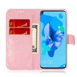 Peňaženkové kožené puzdro na Huawei P20 Lite (2019) - Ružový