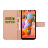 Peňaženkové kožené puzdro na Samsung Galaxy A11 / M11 - Ružová