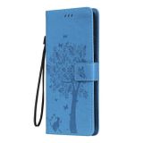 Peňaženkové kožené puzdro PRINTING na Xiaomi Mi 10T Lite 5G - Modrá