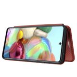 Peňaženkové kožené puzdro na Samsung Galaxy A72 5G - Hnedá