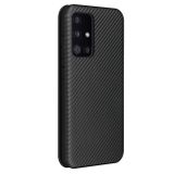 Peňaženkové CARBON puzdro na Samsung Galaxy  A52 5G / A52s 5G - Čierna