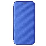 Peňaženkové CARBON puzdro na Samsung Galaxy  A52 5G / A52s 5G - Modrá