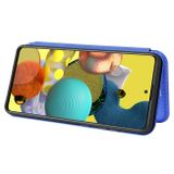Peňaženkové CARBON puzdro na Samsung Galaxy  A52 5G / A52s 5G - Modrá
