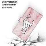 Peňaženkové kožené puzdro na Samsung Galaxy A51 5G - Pink Hands Than Hearts