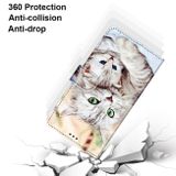 Peňaženkové kožené puzdro na iPhone 12 Mini - Big Cat Holding Kitten