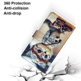 Peňaženkové kožené puzdro DRAWING na Samsung Galaxy S21 Plus 5G - Leather Shoes Cat