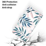 Peňaženkové kožené puzdro DRAWING na Samsung Galaxy S21 Plus 5G - Pink Green Needles