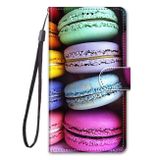 Peňaženkové kožené puzdro DRAWING na Samsung Galaxy S21 Plus 5G - Colorful Layer Cake