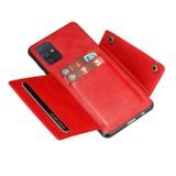 Kožený kryt na Samsung Galaxy A72 5G - Červená