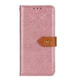 Peňaženkové kožené puzdro FLORAL na Samsung Galaxy A71 5G - Ružová