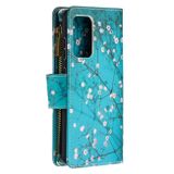 Peňaženkové kožené puzdro na Samsung Galaxy A52 5G / A52s 5G - Plum Blossom