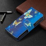 Peňaženkové kožené puzdro na Samsung Galaxy A52 5G / A52s 5G - Gold Butterfly