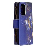 Peňaženkové kožené puzdro na Samsung Galaxy A72 5G - Purple Butterfly