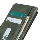 Peňaženkové kožené puzdro na Samsung Galaxy A02s - Tmavozelená