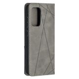 Peňaženkové kožené puzdro PRISMATIC na Samsung Galaxy A52 5G / A52s 5G - Sivá