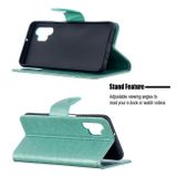 Peňaženkové kožené puzdro BUTTERFLIES na Samsung Galaxy A32 5G - Zelená