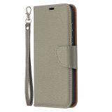 Peňaženkové kožené puzdro LITCHI na Samsung Galaxy  A52 5G / A52s 5G - Sivá
