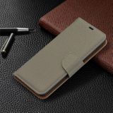 Peňaženkové kožené puzdro LITCHI na Samsung Galaxy  A52 5G / A52s 5G - Sivá