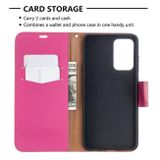 Peňaženkové kožené puzdro LITCHI na Samsung Galaxy  A52 5G / A52s 5G - Ružovočervená