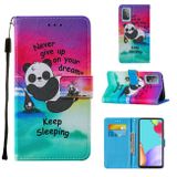 Peňaženkové kožené puzdro na Samsung Galaxy A52 5G / A52s 5G - Sleeping Panda